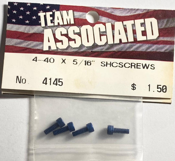 Team Associated 4-40 x 1/4 Aluminum Socket Head Cap Screws blue