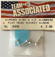 Team Associated Aluminum 4-40 x 1/2 in FHCS