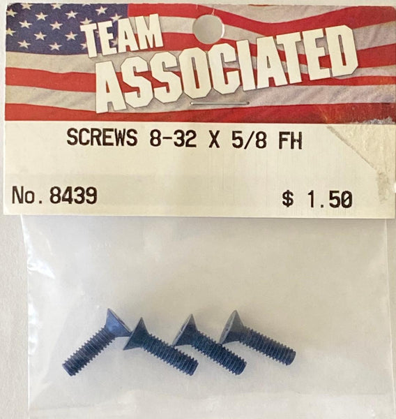 Team Associated 8-32 x 5/8" Flat Head Screw (blue)