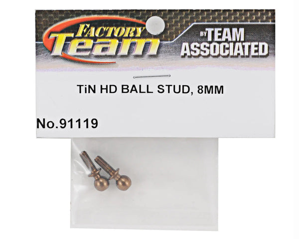Team Associated Factory Team 8mm Heavy Duty Ti-Nitride Ballstud Set