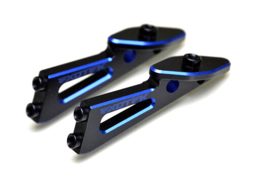 Exotek B6 Aluminum Wing Mounts (Black/Blue)