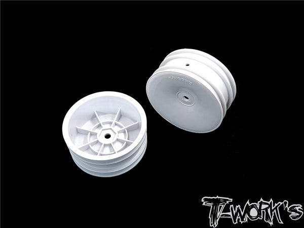 T-Works B6 front wheels white 12mm hex 2.2